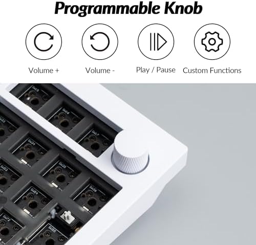 Keychron Q8 Pro QMK/VIA Programmable Custom Mechanical Keyboard, Wireless Bluetooth/Wired, 65% Alice Layout Ergonomic, Hot-Swappable, RGB Backlit Aluminum for Mac Windows Linux-Barebone Version
