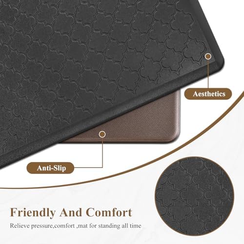 HEBE Anti Fatigue Kitchen Mats for Floor 20"x60", Cushioned Standing Mat