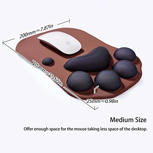 Cat Paw Mouse Pad, Ergonomic Mouse Mat with Wrist Support