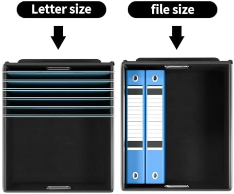 File Organizer Box with Lids, Collapsible File Folder Organizer