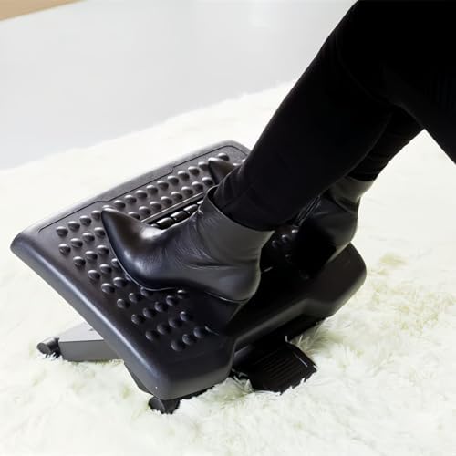 Multi‑Angle Tilting Under‑Desk Foot Unit, Reinforced Heavy‑Duty Base