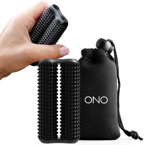 ONO Roller - Handheld Fidget Toy for Adults | Help Relieve Stress, Anxiety, Tension | Promotes Focus, Clarity | Compact, Portable Design (Acupressure, Junior Size - Aluminum)