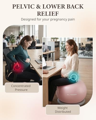 Trideer Exercise Ball Chair – Yoga Ball Chair for Office, Pregnancy & Home