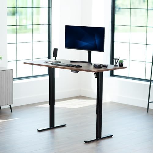 VIVO Rustic Vintage Brown 60 x 24 in Standing Desk, DESK-KIT-1B6N