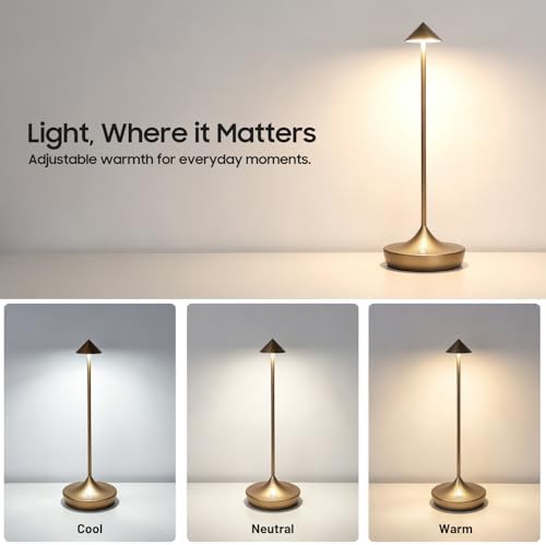 Cordless Table Lamp, Rechargeable 6000mAh Battery Table Light