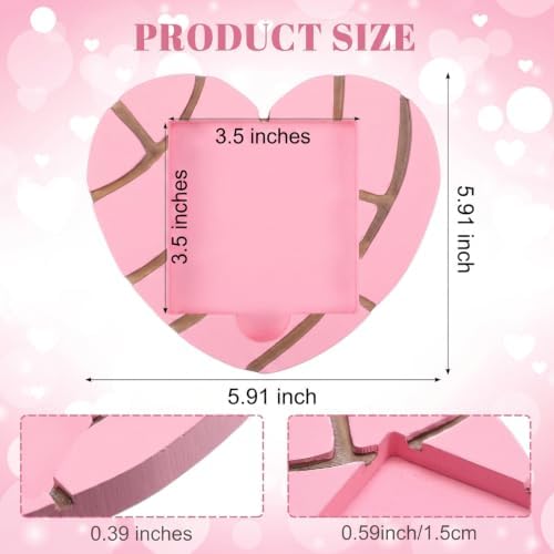 Mexican Concha Heart Sticky Note Holder Pink Notepad Dispenser