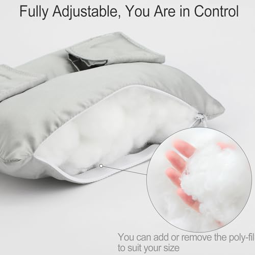 Satin Neck Pad Strap Cushion for Arm Sling Pillow Comfort Support Padding Rotator Cuff Replacemet Surgery Elbow Brace Carry Padded Cover Broken Wrist Hand Injury, Silver Gray