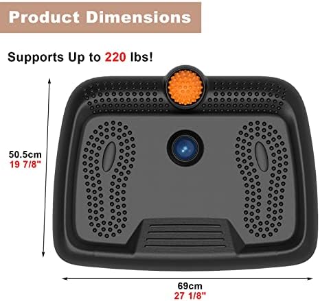 Anti-Fatigue Standing Desk Mat with Massage Ball and Balance Board for Ergonomic Comfort and Core Training