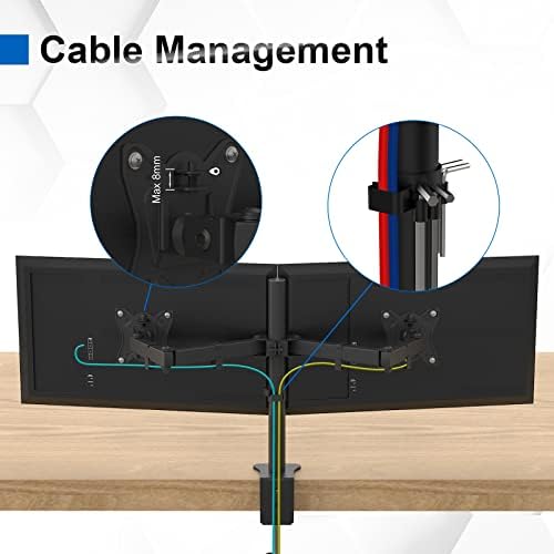 GRIFEMA Monitor Mount for 13-32 in, Dual Monitor Arm, Up to 19.8 Lbs Each