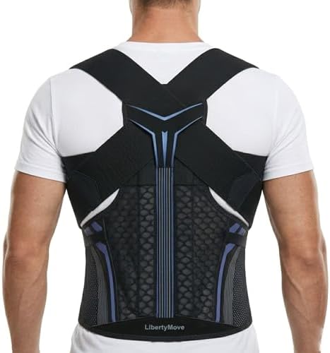 Back Brace Posture Corrector for Men, Adjustable Back Support Brace