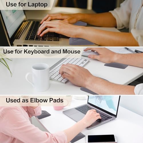 Ergonomic Wrist Rest for Laptop, Upgraded Laptop Wrist Support Pad for Computer Keyboard, Relieve Wrist Pain and Carpal Tunnel(Gray)
