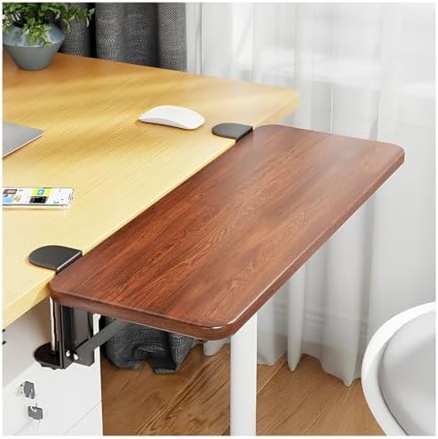 Ergonomics Desk Extender Tray Wooden Desk Extender, Large Size Foldable Keyboard Drawer Tray Can Be Used As Armrests Shelves Desktop Extensions for Home and Office(60 * 20cm)