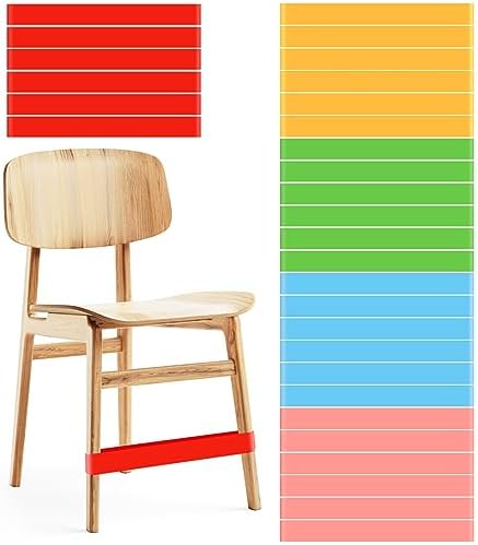 PLULON 30 Pack Chair Bands for Kids with Fidgety Feet Colorful Chair Fidget Bands Desks Stretch Foot Band ADHD Sensory Flexible Bands for Classroom Home