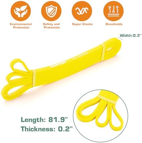 WIKDAY Resistance Bands for Working Out, Exercise Bands, Workout Bands, Pull Up Assistance Bands for Body Stretching Training Physical Therapy Muscle Training for Men & Women