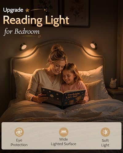 Rechargeable Wall Sconces with Remote, Magnetic Wall Lights, Black