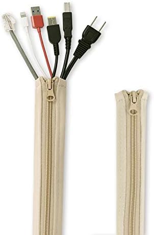 StangH Flexible Office Cable Management kit 39 Inches, 2 Pieces -Beige