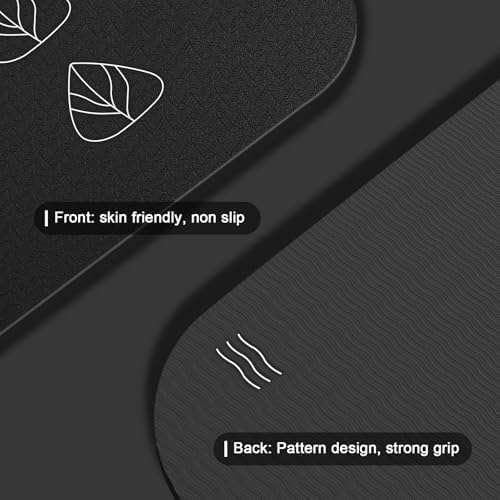 iodoo Foldable Yoga Mat 72" L x 32" W x 0.32 Inch Extra Thicked and Wided, Folding Yoga Mat for Travel with Canvas Carrying Bag, Non-Slip TPE Exercise Pilates Mat