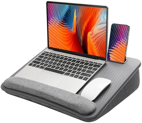 HUANUO Laptop Lap Desk with Cushion, Fit up to 15.6" Laptop, Gray