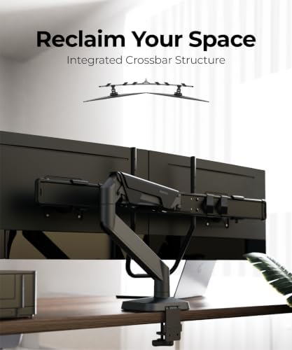 Modernsolid Dual Monitor Arm Desk Mount for Two 17-32 Inch Screens