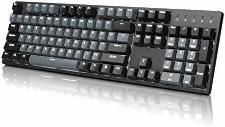 DURGOD K310 Corona White Backlit Full Size Mechanical Keyboard | 104 Keys Full Size | USB C Wired | Doubleshot PBT Keycaps | Programmable Keys | NKRO | Windows & Mac (Corona, Cherry MX Brown Switch)