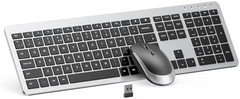 seenda Wireless Keyboard and Mouse Combo, Slim Full-Size Design