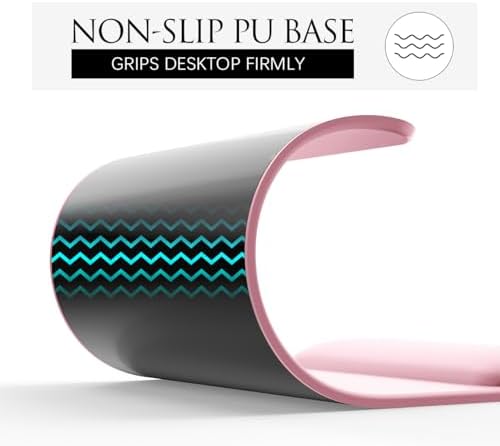 JIKIOU Ergonomic Mouse Pad with Gel Wrist Rest, 10 x 7.25 in, Pink