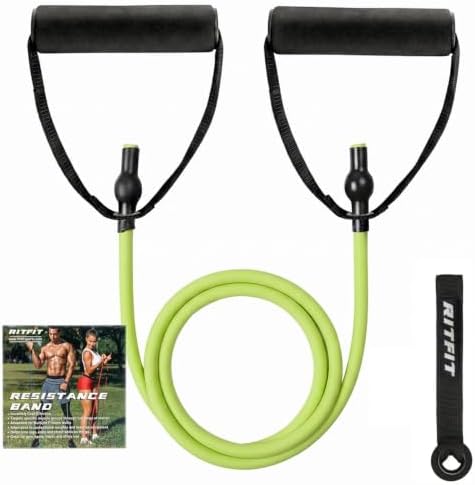 RitFit Single Resistance Bands with Handles Door Anchor for Home Gym