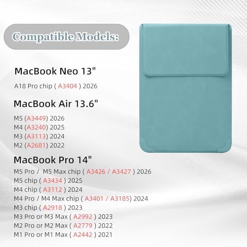 13-14 Inch Protective Laptop Sleeve with Stand, for MacBook Pro/MacBook Air