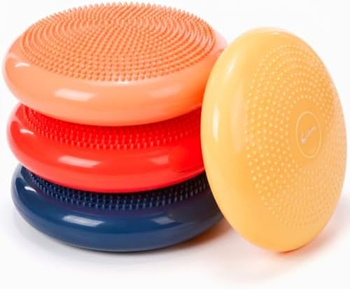 Libima 4 Pcs Wiggle Seat for Kids Inflated Wobble Cushion