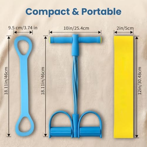 Pedal Resistance Bands 6-Tube Multifunction Arm, Leg, Yoga, Pilates