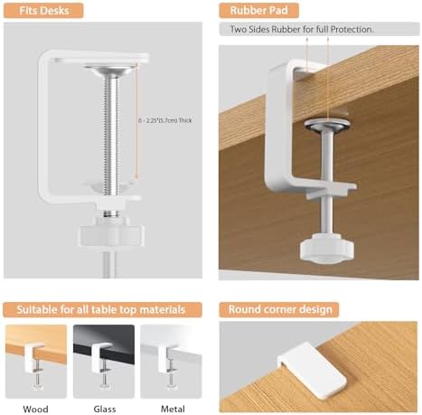 Syeeiex Under Desk Cable Management Tray, Cord Management, White, 17inch