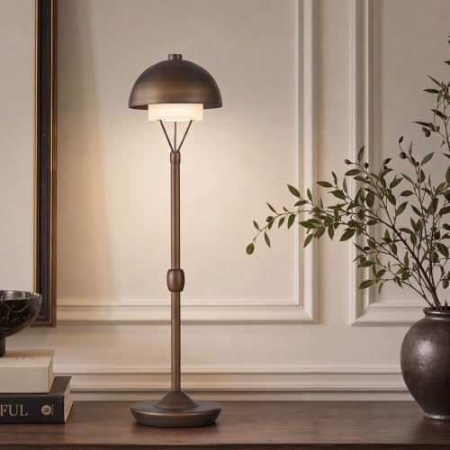 Cordless Modern Desk Lamp, Rechargeable Battery, Brown Bronze