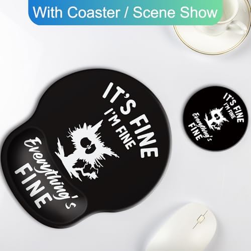 Ergonomic Mouse Pad with Wrist Rest Support,Gel Mouse Pads for Desk