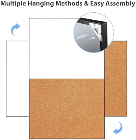 ARCOBIS Cork Board White Board Combo for Wall