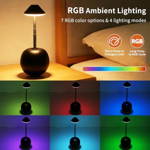 Rechargeable LED Table Lamp, Tumbler Cordless Lamp