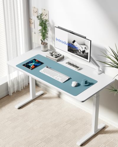 YSAGi Leather Desk Protector, Office Mat, Large Mouse Mat, Non-Slip PU Leather Blotter, Laptop Desk Mat, Waterproof Writing Pad for Office and Home(Aquamarine, 63" x 17.2")