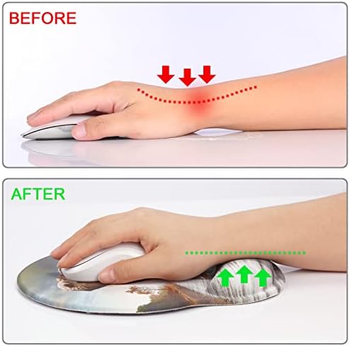 Ergonomic Mouse Pad with Wrist Rest Support,Gel Mouse Pads for Desk