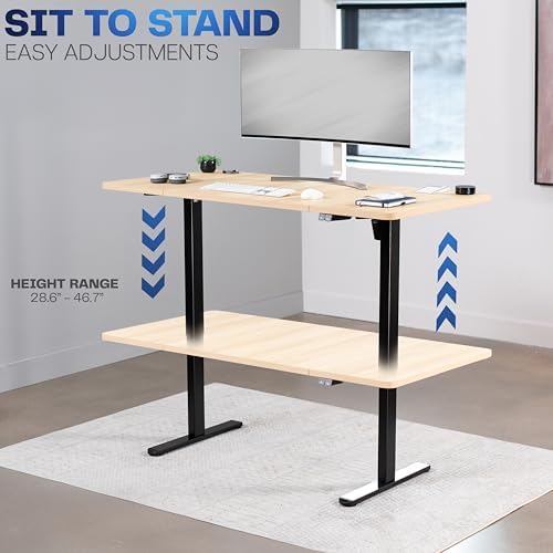 VIVO Light Wood 60 x 30 in Standing Desk, DESK-KIT-0B6C