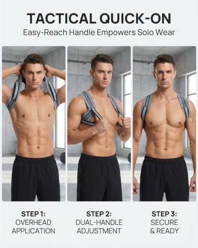 Pro-Gym Posture Brace for Men, 8 cm Straps Help Spread Pressure
