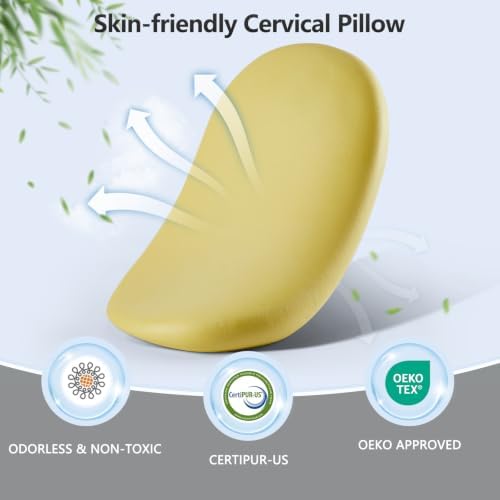 DONAMA Double Layer Side Sleeper Cervical Neck Pillow for Neck Pain Relief