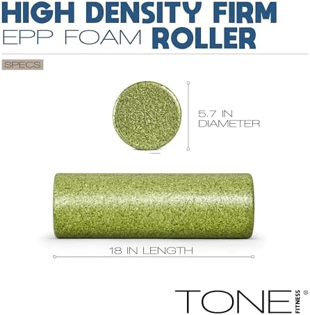 TONE Fitness Firm High-Density Foam Roller for Exercise, Massage & Recovery