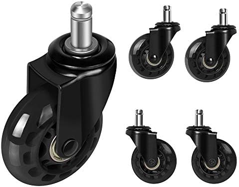 2.5 inch Office Chair Caster Wheels, Smooth Silent Swivel Wheels