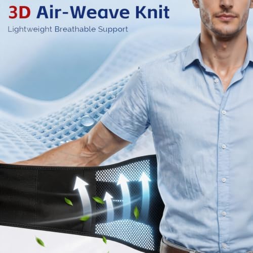 Back Brace for Lower Back Pain Relief with Inflatable Lumbar Support Pad