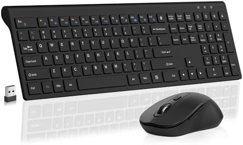 Ultra Thin Ergonomic Silent Wireless Keyboard Mouse Combo Grey