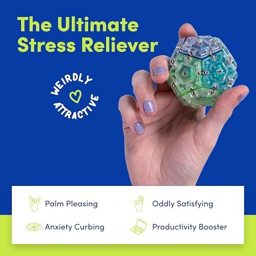 Speks Geode Magnetic Sensory Sphere, Stress Relief Tool, Executive Desk Toy