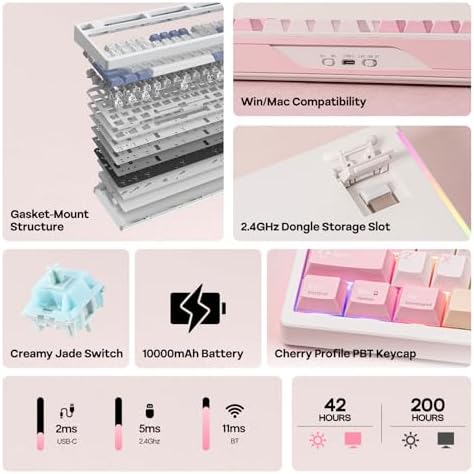EPOMAKER TH108 PRO Full Size Mechanical Keyboard with Screen & Knob