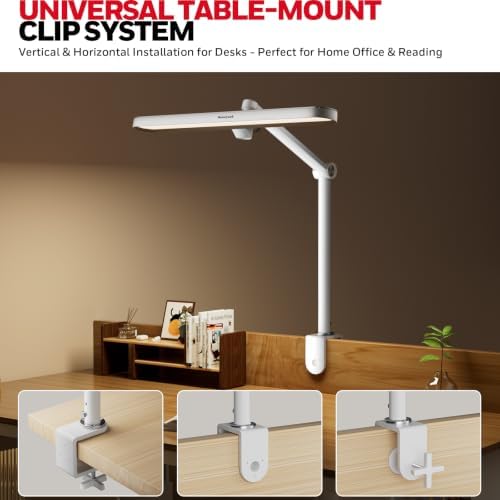 Honeywell 05B02 LED Desk Lamp with Clamp, Task Lamp for Home Office