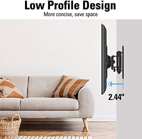 Mounting Dream TV Mount for Most 10-26 inch TVs and Monitors, Monitor Wall Mount with Swivel Tilt Rotation, TV Bracket up to VESA 100x100mm and 33LBS.