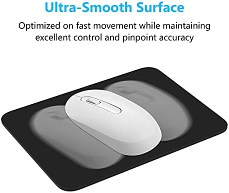 Dapesuom Small Mouse Pad, 6 x 8 Inch Thick Rubber Premium-Textured Non-Slip Portable & Washable Mini Mouse Mat for Women Men Wireless Laptops Keyboard Tray Gaming Work Computer Office Travel, Black