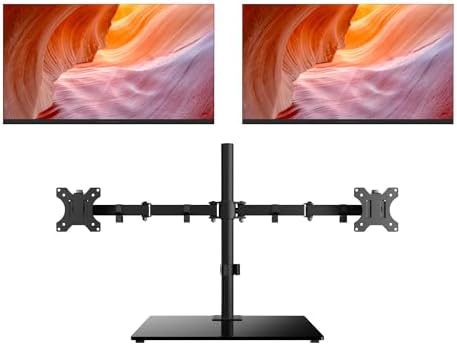 Packard Bell airFrame Dual Monitor Workstation – Two 21.5" Full HD Screens, VESA Mount, 1920x1080, 75Hz, Tilt Adjustable, HDMI/VGA, Slim Bezel – Ideal for Home, Office, Productivity & Light Gaming